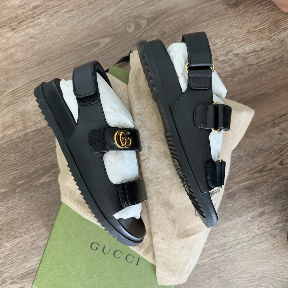 Gucci Double G Sandals in Nero Black - Picture 9 of 11